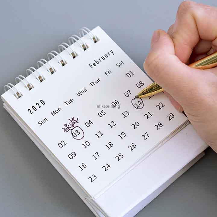 Petit calendrier portable à re